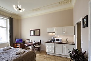 great holiday flat with kitchen and living room