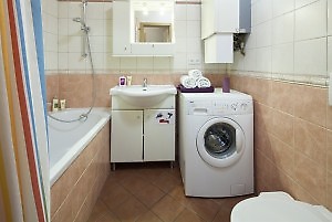 Waschmaschine im Badezimmer